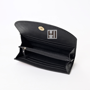 Cartera de mujer triple de moda occidental de cuero de vaca genuino de lujo con herramientas para el cabello tallado OEM Cartera de cuero genuino - Product Image 5