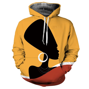 Sudaderas con capucha de talla grande de diseño africano de alta calidad personalizadas al por mayor, impresión por sublimación de talla Americana para la temporada de invierno sólida - Product Image 1