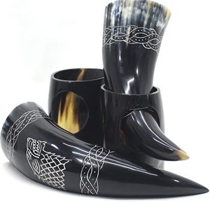 Cuenco de cuerno de búfalo para afeitar, hecho a mano en la India, 75ml, para enjabonar jabón de afeitar, compatible con fiestas, plato con cuchara para el almuerzo, compatibilidad - Product Image 4