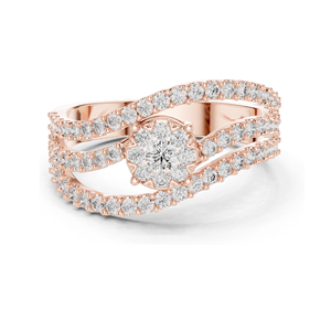 0.766 CT Lab Diamond Engagement <b>Ring</b> VVS-VS EF Clarity 18KT, 14KT, 10KT Gold & 925 <b>Silver</b> Rose, Yellow, White Gold & - Product Image 3