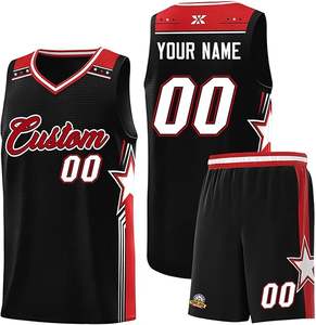 Custom Breathable Basketball Uniform Personalized Printed Team and Number Top Set and <b>Shorts</b> for <b>Men</b> 100% Polyester - Product Image 6
