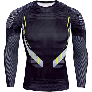 Nouveau design Rash Guard BJJ Grappling Unisexe Transfert thermique Respirant Séchage rapide Antibactérien Service OEM - Product Image 1