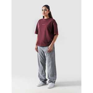 Tissu jersey 100% coton lavé rouge cramoisi pour la création de vêtements personnalisés - Product Image 4