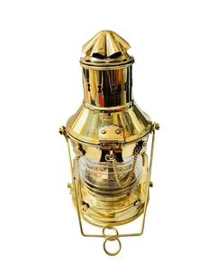 Lámpara Náutica de Latón, Linterna de Latón Antigua para Decoración de Pared y Colgante - Product Image 1