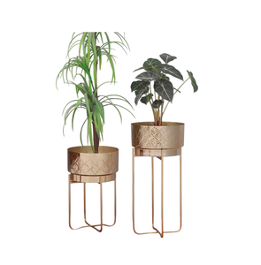 Juego de 2 macetas decorativas de alta calidad, soporte para sala de estar, balcón, comedor, oficina, decoración de jardín, precio al por mayor - Product Image 3