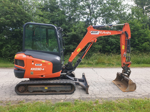 รถขุดขนาดเล็ก Kubota KX030-4 แบบตีนตะขาบ เครื่องยนต์ดีเซล สำหรับงานดินและก่อสร้างในฟาร์ม - Product Image 3