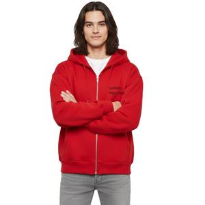 High Quality Custom Cropped <b>Hoodie</b> for <b>Men</b> Wholesale 500gsm Thick Neoprene Zipper Boxy Cotton Oversized Fleece <b>Plain</b> <b>Mens</b> <b>Hoodie</b> - Product Image 4