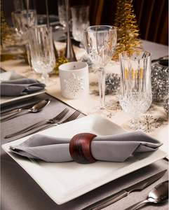 Lot de 12 Anneaux de Serviette en Bois Faits Main, Vintage, Classiques, Écologiques, Ronds, pour Vaisselle de Table, Supports de Serviettes pour Fêtes de Thanksgiving - Product Image 6