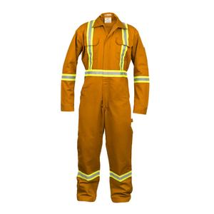 Safety <b>Hi</b> <b>Vis</b> Coverall with Leg Zipper - 100% Cotton, 7 oz - Customizable Logo - Product Image 1