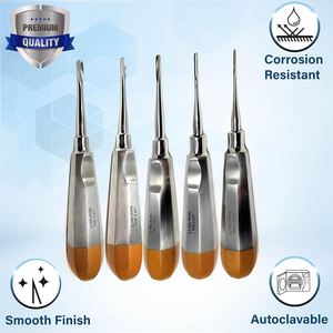 Straight Dental Luxating Elevator <b>Set</b> of 5 Apical Periotome Molt Osteotome Implant Root Extraction Instruments By Altomme - Product Image 3