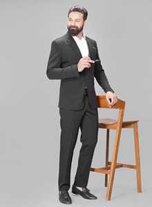 La Scoot, ropa Formal básica para hombre, 2 piezas, viscosa de poliéster sólido, cuello levantado, longitud larga, ajuste Regular, transpirable, antiarrugas - Product Image 4