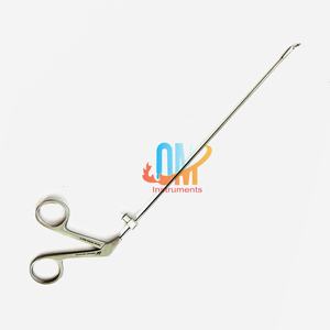 Pinzas microquirúrgicas laringeales ENT de 45 grados a la izquierda con mandíbula en forma de corazón, 22 cm, instrumentos de acero inoxidable alemán de alta calidad |   OldMed - Product Image 2