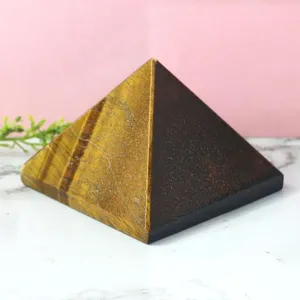Pyramide en cristal œil de tigre Feng Shui pour la guérison par le Reiki, la correction des grilles et la correction Vastu - Product Image 4
