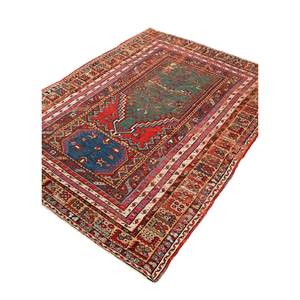 Tapis en laine Nayaab Paem-1260 rouge et orange, tissage plat, pour la prière - Product Image 2