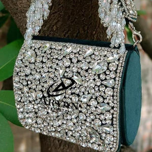 New Arrival Stunning Handmade Embossed Heavy Pearl and Stone Work Multi Color Bridal <b>Evening</b> Purses Women Heavy Purse Sling <b>Bag</b> - Product Image 1