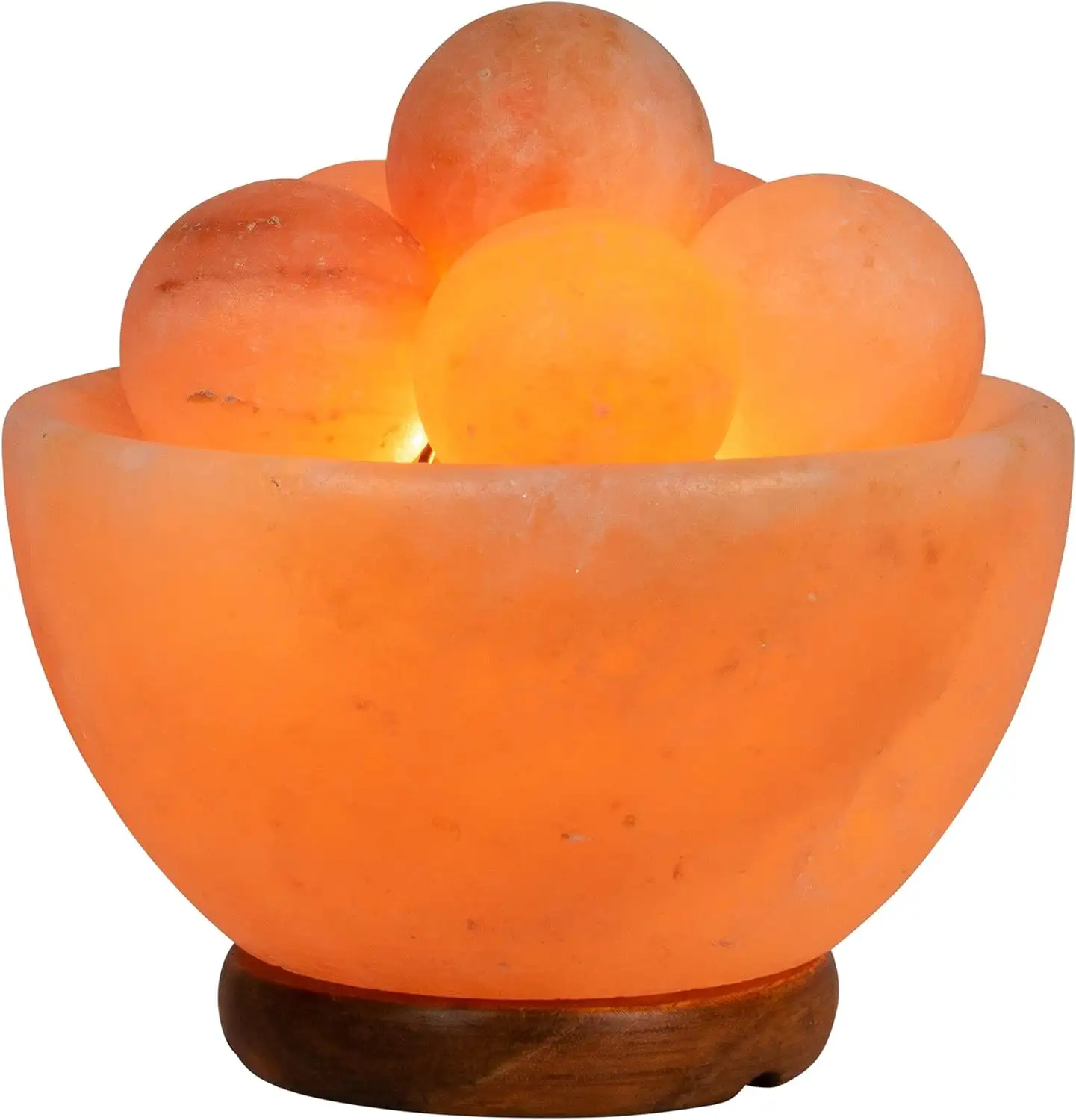 Lâmpada de sal com bolas de massagem Himalaia Rosa Sal Fire Bowl de qualidade premium autêntica do Paquistão