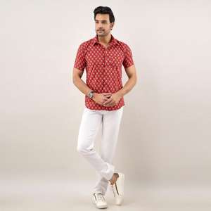 เสื้อเชิ้ตลำลองลายดอกไม้ผ้าฝ้ายสำหรับผู้ชาย, 3D 6XL ลำลองแบบมีกระดุมคอปกเข้ารูปสี100% - Product Image 5