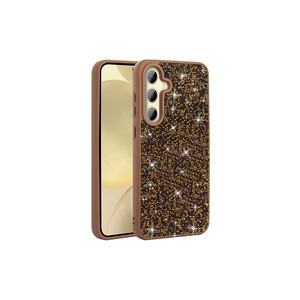 เคสโทรศัพท์ซิลิโคนชุบทองหรูหราสำหรับ Samsung Galaxy S25 PLUS เคสมือถือดีไซน์เพชรเทียม - Product Image 1