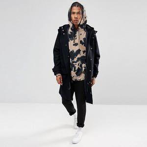 เสื้อมีฮู้ดแบบสวมหัวผ้าฝ้าย100% สำหรับผู้ชายกำหนดโลโก้ได้เองขนาดใหญ่พิเศษลายพื้นสำหรับฤดูหนาว - Product Image 4