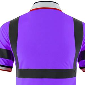 Camisetas Polo de Seguridad Reflectantes de Dos Tonos para Trabajadores de Seguridad Vial, Fabricadas con Tela 100% Algodón, Venta al por Mayor - Product Image 6