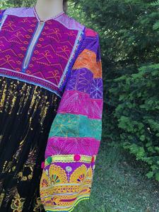 Vintage Ethnic Kuchi Dresses From Afghanistan/Pakistan Traditional Party Wear with Vibrant Colors and Lace Decoration - Product Image 5