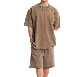 Conjunto de Shorts con Lavado Ácido para Hombre, Conjunto de Dos Piezas, Camiseta de Manga Corta Informal y Shorts, Ropa de Calle Cómoda para Verano 2026 - Product Image 3