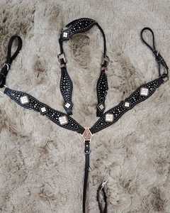 Haute qualité personnalisé Premium Western Horse Headstall collier de poitrine usiné à la main perlé Cactus Design bas prix équitation équestre - Product Image 4