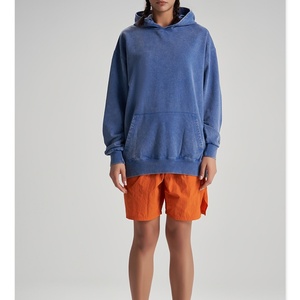 Sudadera con Capucha Extra Grande con Logotipo Personalizado al por Mayor, Sudadera con Capucha de Alta Calidad, Lavada al Ácido, Estilo Vintage, para Mujer - Product Image 2