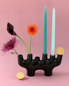 ที่วางเทียนอะลูมิเนียมเคลือบผงสีขาว,ที่ใส่เทียนอะลูมิเนียมแบบถือได้6อันสำหรับตกแต่งบ้าน - Product Image 3