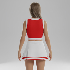 Offre Spéciale – Ensemble Complet d'Uniforme de Cheerleading pour Adultes en Spandex/Polyester avec Impression par Sublimation, Conception Gratuite, pour Cheerleading en Bord de Terrain, Sans Coutures - Product Image 2