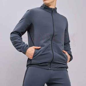 เสื้อแจ็คเก็ตมีซิปสำหรับผู้ชายเสื้อฝึกออกแบบได้ตามต้องการ - Product Image 4