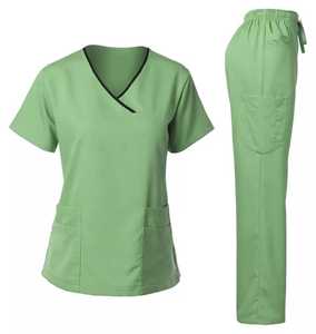Uniformes Médicos de Manga Corta para Mujer, Conjuntos de Uniformes Médicos Personalizables, Trajes de Enfermera con Spandex Elástico en 4 Direcciones 2026 - Product Image 3