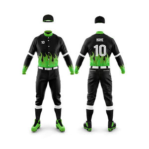 Ropa deportiva de béisbol para adultos de alta calidad Conjuntos transpirables de la mejor venta en colores calientes Uniformes sublimados y en blanco baratos - Product Image 4