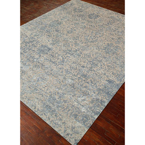 พรมขนสัตว์ผสมไหมไผ่ถักมือสีน้ำตาลเบจลายดอกไม้ สำหรับบ้าน ห้องนั่งเล่น ทางเดิน วัสดุวิสโคส รุ่น Esk-632 Chaos Theory - Product Image 2