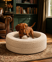 Coussin pour animaux de compagnie en mousse à mémoire de forme de luxe, écologique, durable, antidérapant, imperméable et lavable pour chiens et chats d'intérieur
