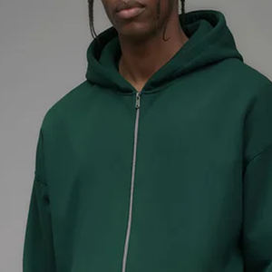 Sudadera con Capucha para Hombre con Bolsillos Delanteros, Sudadera Informal con Cremallera para Hombre / Sudadera con Capucha de Color Sólido Transpirable y Económica Ajustable para Hombre - Product Image 3