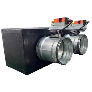 Plénum en mousse de polyuréthane à 2 zones avec registres motorisés de 160 ou 200 mm, systèmes CVC Lindab avec connexion VMC latérale - Product Image 4