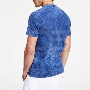 Cool Wash 100% algodón hombres lavado ácido camiseta aspecto relajado calle moda hombres lavado ácido camiseta - Product Image 5