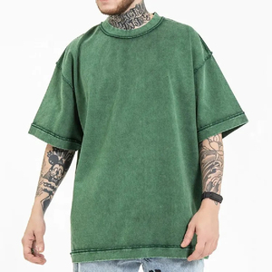 Camiseta Ligera de 230 g/m², 100 % Algodón, Corte Regular, Estilo Hip Hop, Lavada al Ácido, Transpirable, de Secado Rápido, Impresión DTG Personalizada, Ecológica para Hombre - Product Image 2