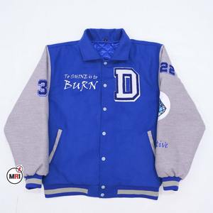 OEM Custom Logo Letterman Jacket Casual Baseball Varsity Bomber jacket Embroidery Chenille Men's <b>Vintage</b> Cotton Jacket - Product Image 5