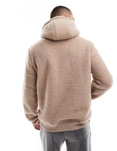 Haute qualité poids lourd épais 100% coton thermique polaire à capuche Logo d'impression personnalisé hiver pull à capuche Sherpa sweats à capuche - Product Image 2