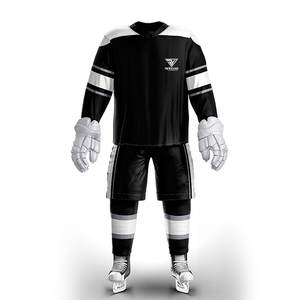 Tenues de hockey sur glace sur mesure confortables, style uniforme, respirantes, séchage rapide, hommes adultes, 100% polyester, service OEM, haute qualité - Product Image 1