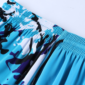 Shorts de basketball légers pour hommes TBF-166, camouflage, tissu respirant en maille, taille élastique, imprimé, été, 100% technique - Product Image 5