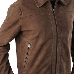 Veste en cuir suédé pour homme, hiver, logo sur le devant, couleur personnalisée, logo écologique, respirante, confortable, style urbain, voyage - Product Image 5