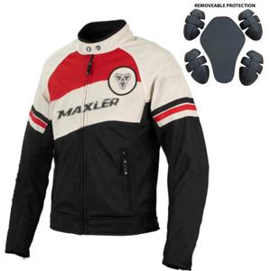 Veste de moto d'été pour hommes, veste d'équitation en textile Cordura respirant avec ventilation en maille et protection blindée CE - Product Image 1