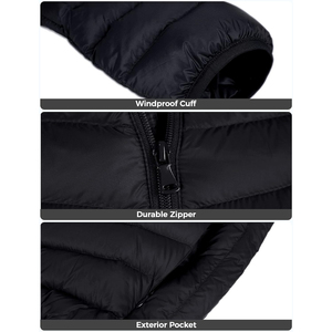 Veste matelassée unisexe personnalisée avec logo camouflage sur le devant, printemps, imperméable, coupe-vent, nylon matelassé, fermeture éclair, style décontracté et tendance - Product Image 5