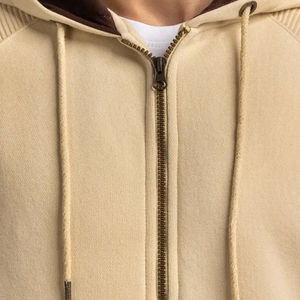 Sweat à capuche zippé pour homme de haute qualité, respirant, motif uni, tricoté, saison hivernale, logo personnalisé, couleurs personnalisées, tailles OEM - Product Image 4