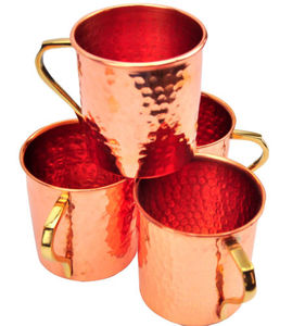 Straight Copper Solid Moscow Mule Copper <b>Mug</b> & Ayurveda Health Benefits Copper Tumbler <b>Large</b> <b>Mug</b> - Product Image 6