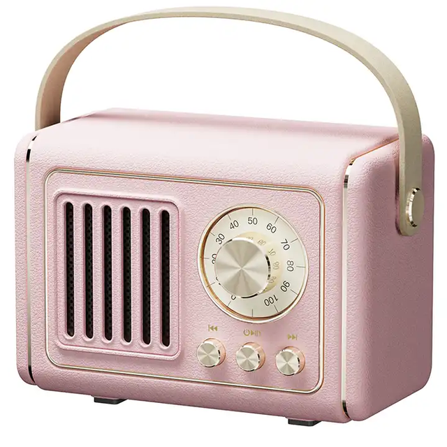 Factory OEM Wholesale Portable Cute Mini Fm Radio Speakers Classical Retro Music Player Sound Stereo Portable Player