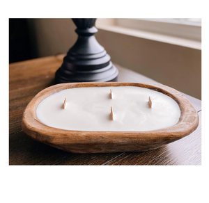 Wood Dough <b>Candle</b> Stand Bowl Rustic Handcrafted <b>Dinner</b> Table Decorate Wooden Dough Bowls for Restaurant used - Product Image 1
